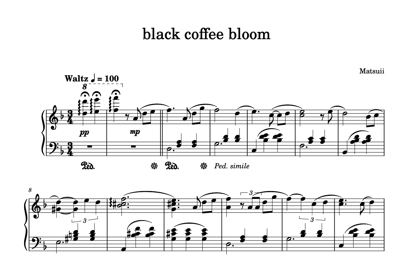 black coffee bloom