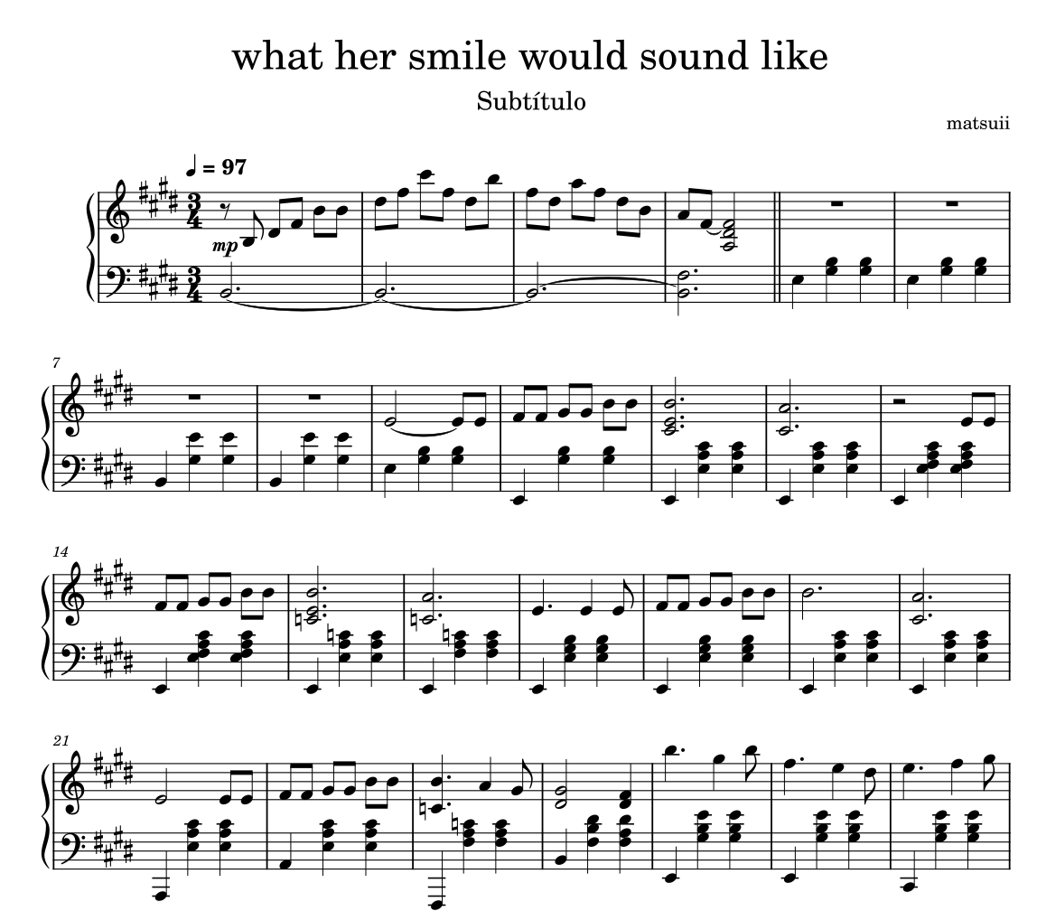 what her smile would sound like